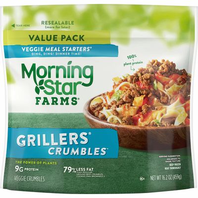 Morning Star Farms Veggie Meal Starters Crumbles, Vegan, Grillers Original