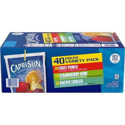 Capri Sun Fruit Punch, Strawberry Kiwi & Pacific Cooler Naturally Flavored Juice Drink Blend Variety Pack