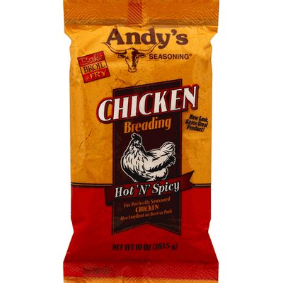 Andys Seasoning Breading, Chicken, Hot N Spicy