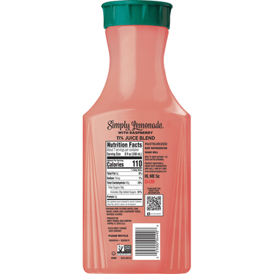 Simply Lemonade With Raspberry, All Natural Non-Gmo