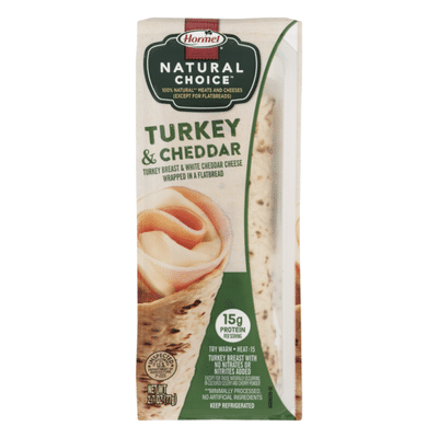 Hormel Natural Choice Turkey & Cheddar Wrapped in a Flatbread