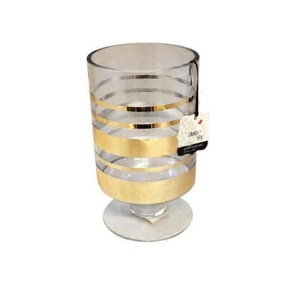 Debi Lilly Medium Dl Gold Ped Vase