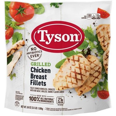 Tyson Fully Cooked Boneless Skinless Grilled Chicken Breast Fillets