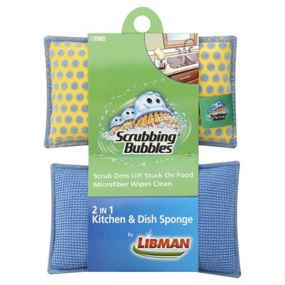 Scrubbing Bubbles Kitchen & Dish Sponge, 2 in 1