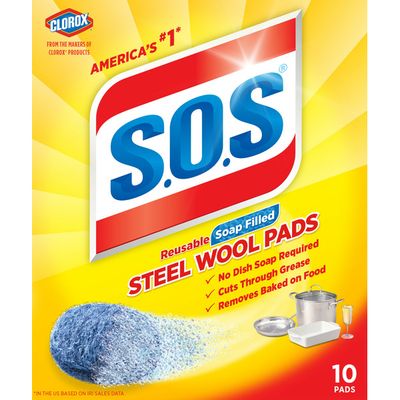 S.o.s. Reusable Soap Filled Steel Wool Pads