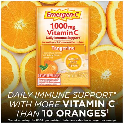 Emergen-C Vitamin C Fizzy Drink Mix Tangerine, Vitamin C Fizzy Drink Mix Tangerine