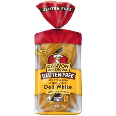 Canyon Bakehouse Gluten Free Deli White Whole Grain Bagels