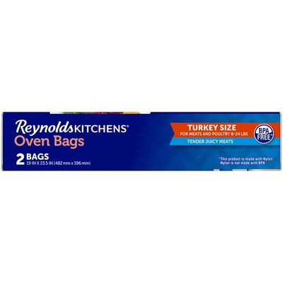 Reynolds Kitchens Turkey Size Oven Bags 19 x 23.5 inch 2 Count  Details about    BPA Free