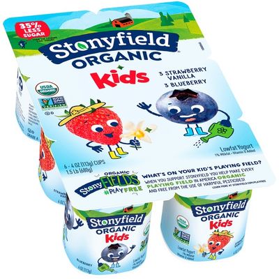 Stonyfield Organic Kids Blueberry & Strawberry Vanilla Lowfat Yogurt Variety Pac