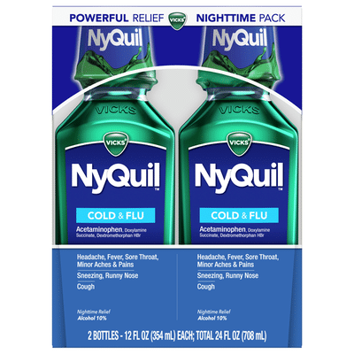 Vicks NyQuil Cold & Flu Nighttime Relief Original Flavor Liquid