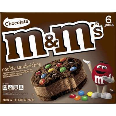 M&M's Chocolate Ice Cream Cookie Sandwiches