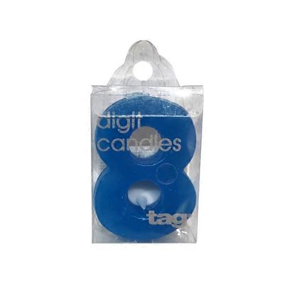 Tag Number 8 Party Candle