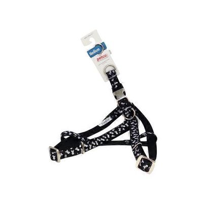 Petco Medium Easy Step In Black & White Skull Print Dog Harness