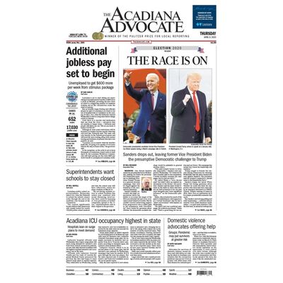 Acadiana Advocate Thursday Newspaper