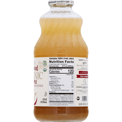 Lakewood Juice, Organic, Pure Apple, Fresh Pressed