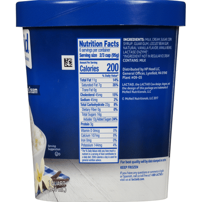 Lactaid Vanilla Ice Cream