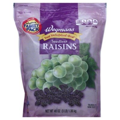 Wegmans Food You Feel Good About Seedless Raisins, FAMILY PACK