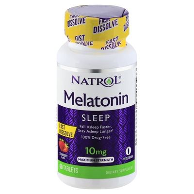 Natrol Melatonin, 10mg, Fast-Dissolve, Maximum Strength