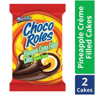 Marinela Choco Roles Pineapple And Crème Filled Snack Cakes With ...