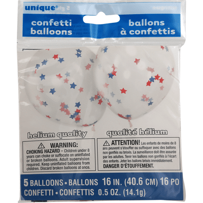 Unique Confetti Balloons, 16 Inch