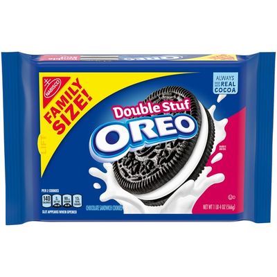 Oreo Double Stuf Chocolate Sandwich Cookies Original Flavor 1 Resealable Family Size Pack Oz Instacart