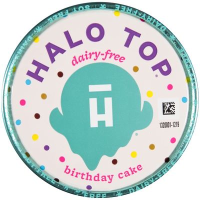 Halo Top Creamy Dairy Free Birthday Cake Frozen Dessert Pint 16 Fl Oz Instacart