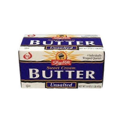 Shoprite Unsalted Sweet Cream Butter 1 Lb Instacart