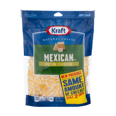 Kraft Finely Shredded Mexican Style Four Cheese