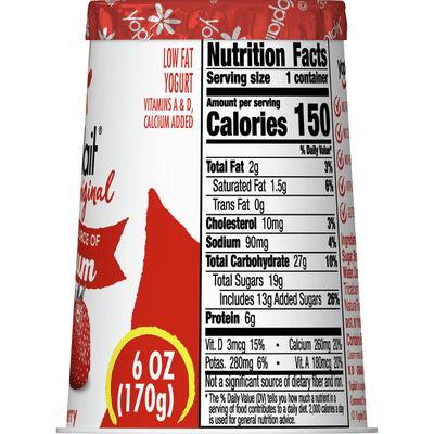 Yoplait Yogurt, Lowfat, Original, Strawberry