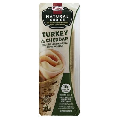 Hormel Natural Choice Turkey & Cheddar Wrapped in a Flatbread