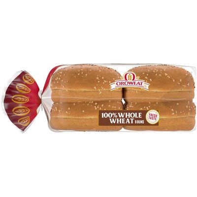 Oroweat Whole Grain 100% Whole Wheat Sandwich Buns