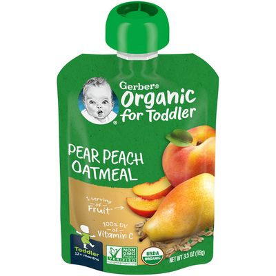 Gerber Organic for Toddler Pear Peach Oatmeal Toddler Food