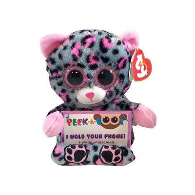 Ty Trixi The Leopard Peek A Boos Phone Holder With Screen Cleaner