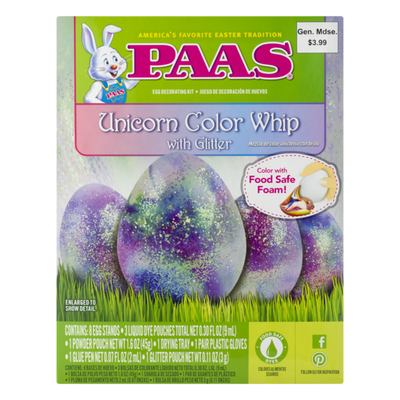 Paas Unicorn Color Whip With Glitter 1 Ct Instacart