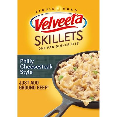VELVEETA Philly Cheesesteak Style One Pan Dinner Kit with Pasta, Cheese Sauce, Peppers & Seasonings
