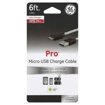 GE Micro USB Charge Cable