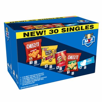 Cheez-It Baked Snack Cheese Crackers & Mini Cookies, Variety Pack, MVP Mega Variety Pack, Rice Krispies Treats Original