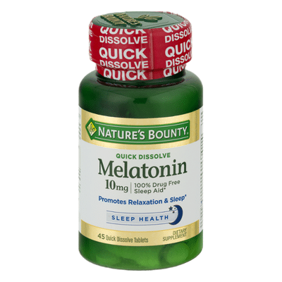Nature's Bounty Melatonin 10mg, Maximum Strength, Quick Dissolve Tablets, Cherry
