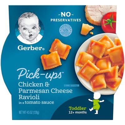 Gerber Chicken and Parmesan Cheese Ravioli in Tomato Sauce