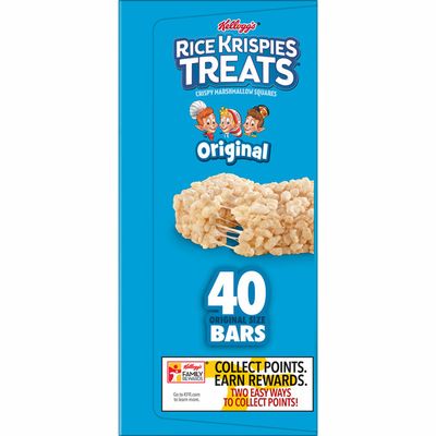 Kellogg's Rice Krispies Treats Marshmallow Snack Bars, Kids Snacks, School Lunch, Original