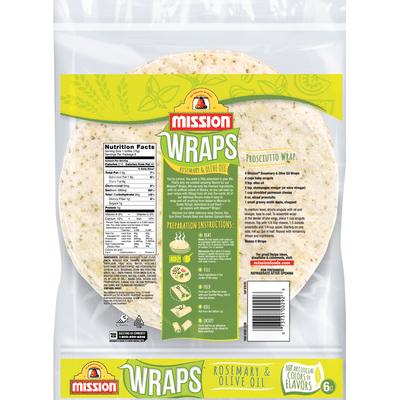 Mission Wraps Rosemary & Olive Oil Tortillas