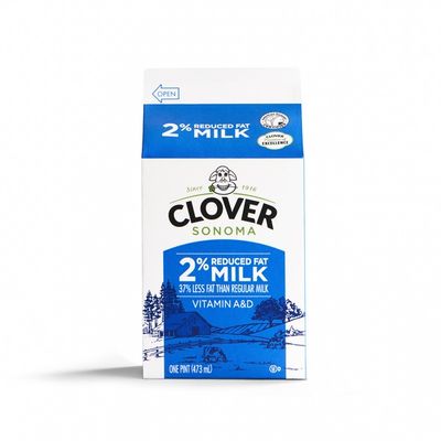 Clover Sonoma Conventional Reduced Fat 2% Milk Pint