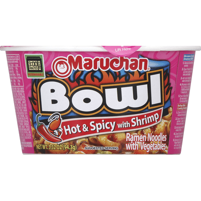 Maruchan Ramen Noodles, with Vegetables, Hot & Spicy with Shrimp