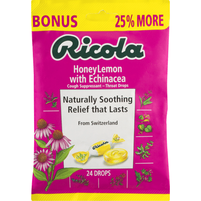 Ricola Honey Lemon With Echinacea Cough Suppressant - Throat Drops