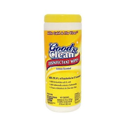 Good & Clean Disinfectant Wipes, Lemon Scented