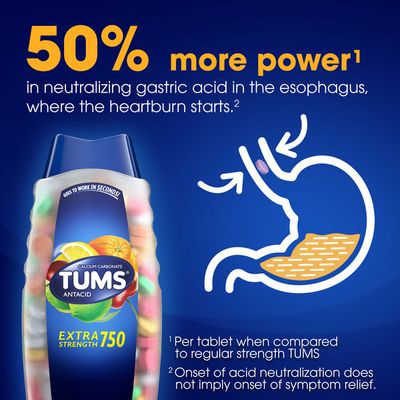 Tums Antacid Chewable Extra Strength Tablets, Antacid Chewable Extra Strength Tablets