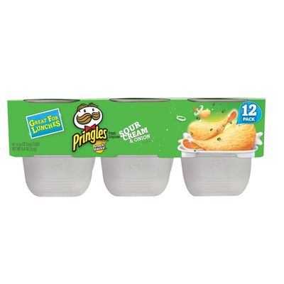 Pringles Potato Crisps Chips, Lunch Snacks, Office and Kids Snacks, Sour Cream and Onion