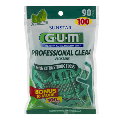 GUM Flossers, Professional Clean, Fresh Mint