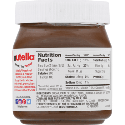 Nutella Spread, Hazelnut, with Cocoa