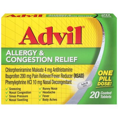 Advil Allergy and Congestion Relief Medicine, Allergy and Congestion Relief Medicine